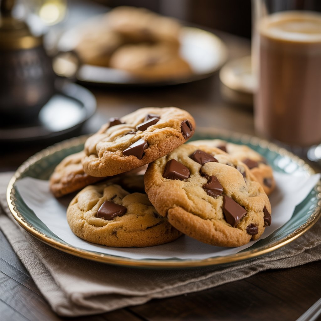 The Best Homemade Chocolate Chip Cookies – Soft, Chewy & Irresistible 2 Stack of soft homemade chocolate chip cookies on a plate