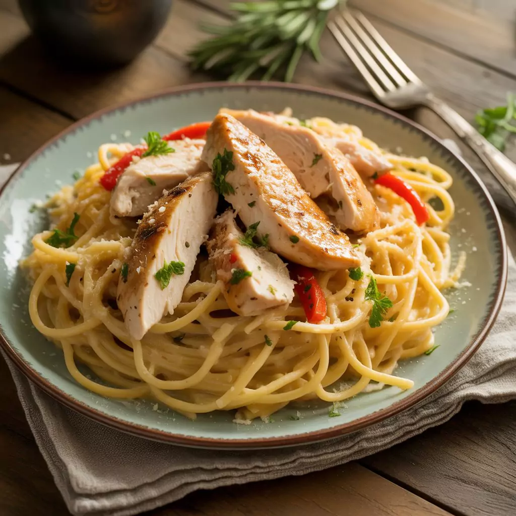 Chicken Pasta Recipes – Easy, Creamy & Delicious Ideas 4 Healthy chicken pasta with vegetables and grilled chicken pieces