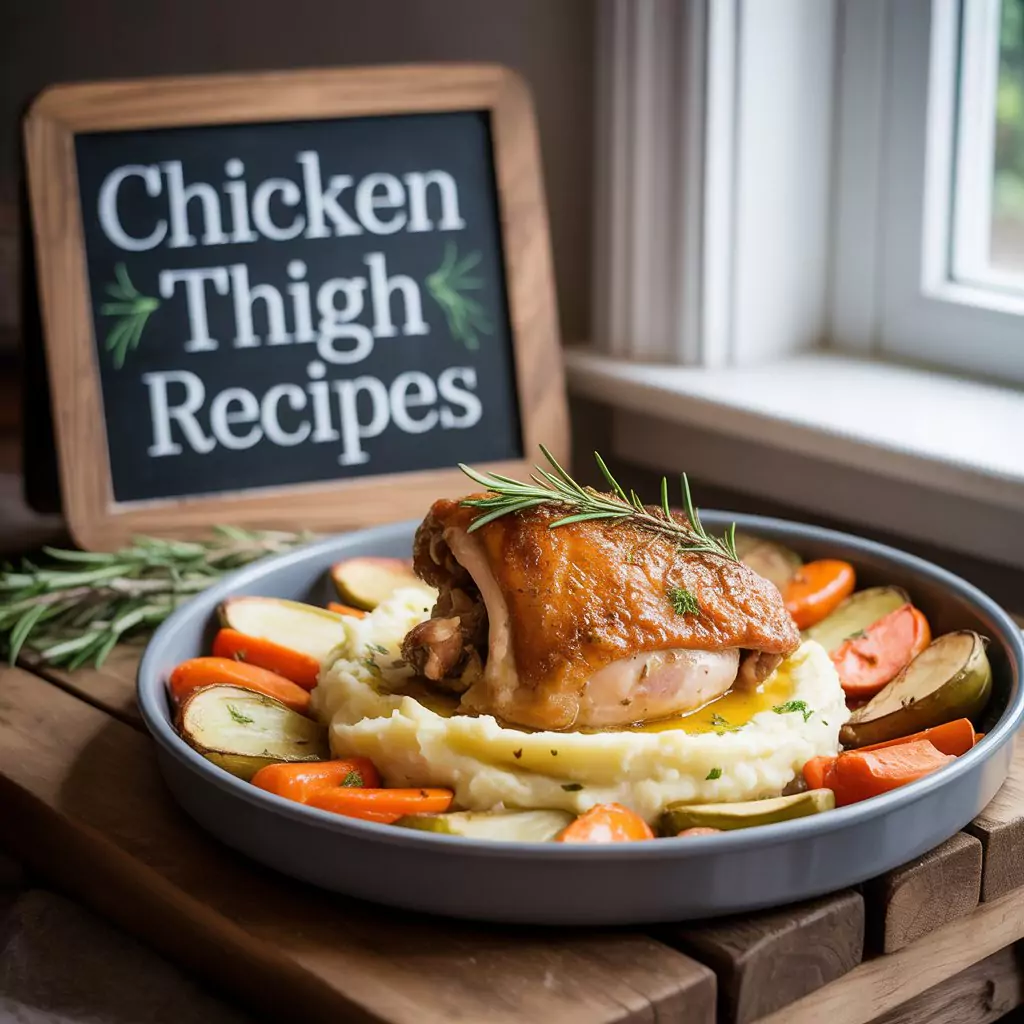 Chicken Thigh Recipes – Juicy, Flavorful & Easy to Make 4 Close-up of crispy chicken thighs with paprika seasoning