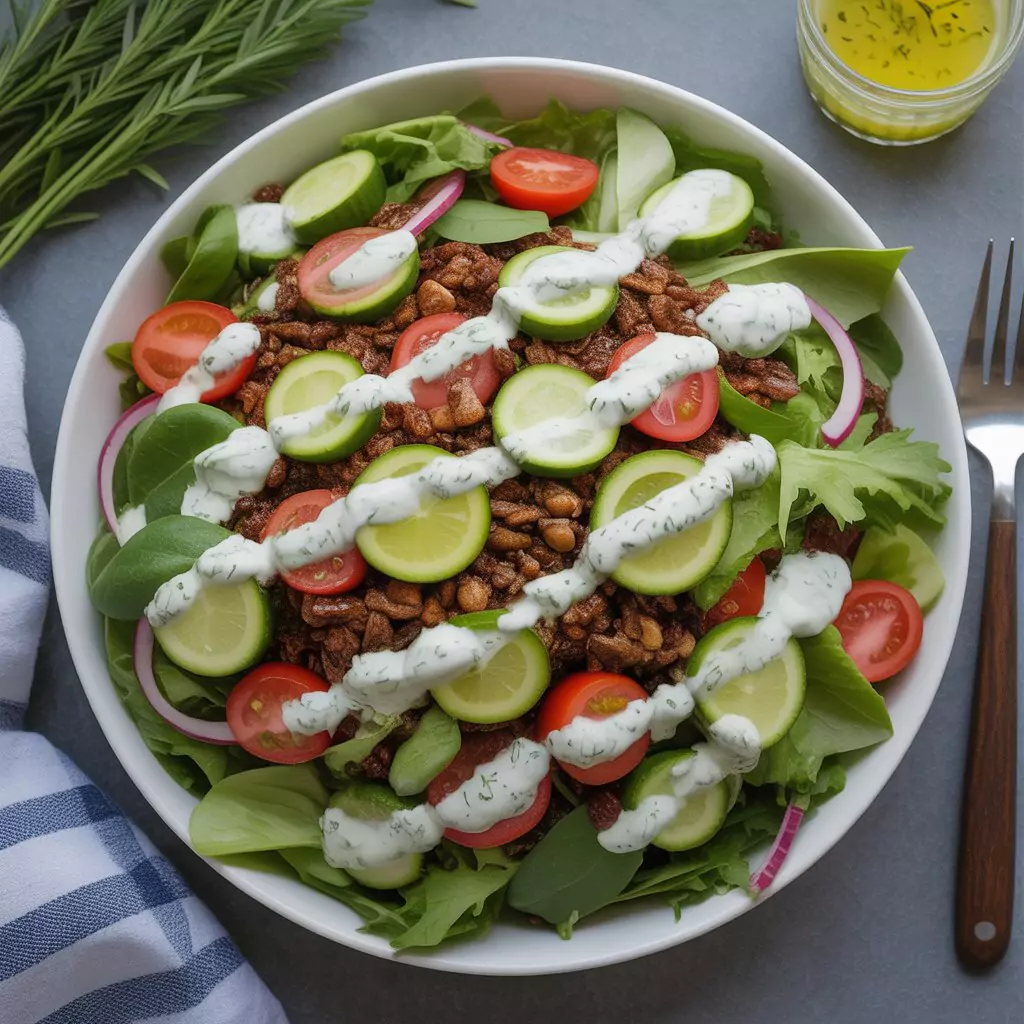 Chopped Salad – Fresh, Easy & Restaurant-Style at Home 3 Crispy and refreshing chopped salad topped with feta cheese and dressing
