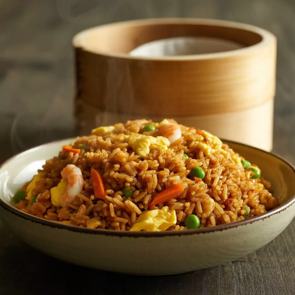 Fried Rice Recipe – Quick, Easy & Better Than Takeout 4 Golden brown fried rice with carrots, peas, and green onions
