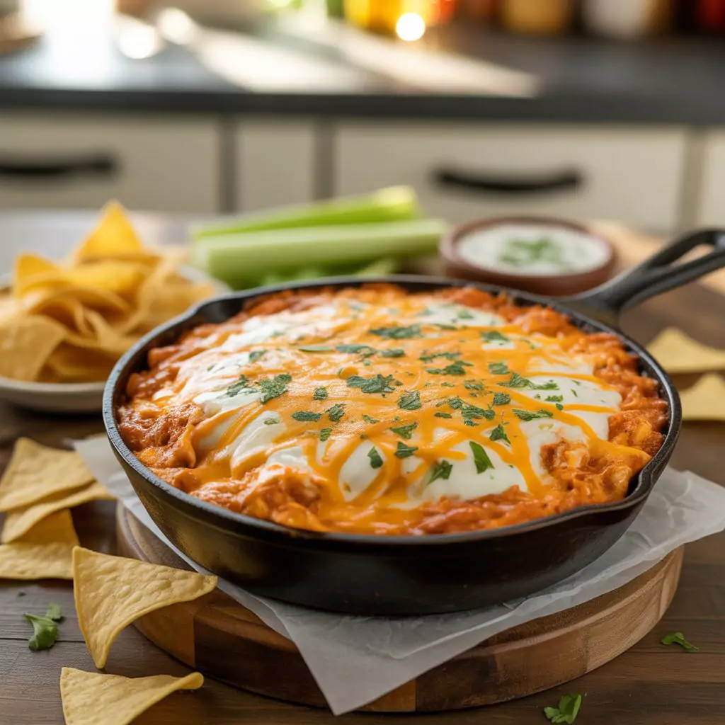 Buffalo Chicken Dip Recipe – Creamy, Cheesy & Crowd-Pleasing 3 Buffalo Chicken Dip Recipe 4 1