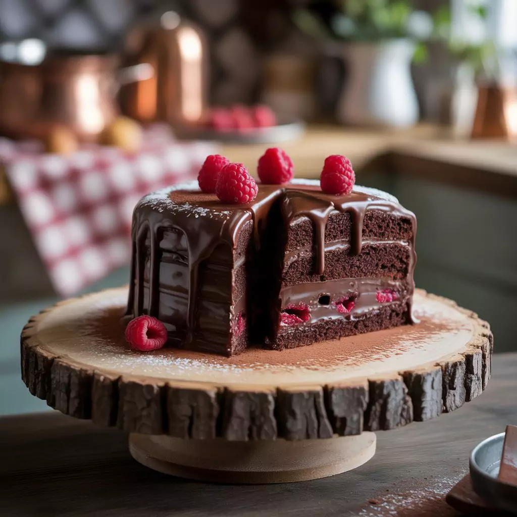 Moist homemade chocolate cake recipe with rich chocolate frosting