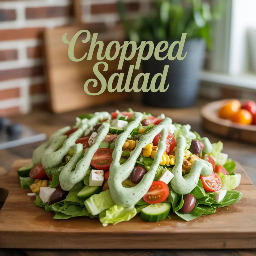 Chopped Salad – Fresh, Easy & Restaurant-Style at Home 2 Healthy homemade chopped salad recipe with lettuce, tomatoes, and cucumbers