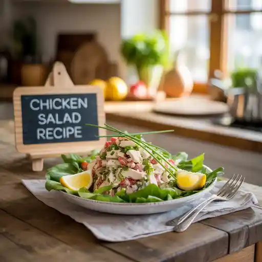 Chicken Salad Recipe – Fresh, Flavorful & Easy to Make 7 Colorful low-calorie chicken salad with mixed greens, bell peppers, and tangy yogurt dressing