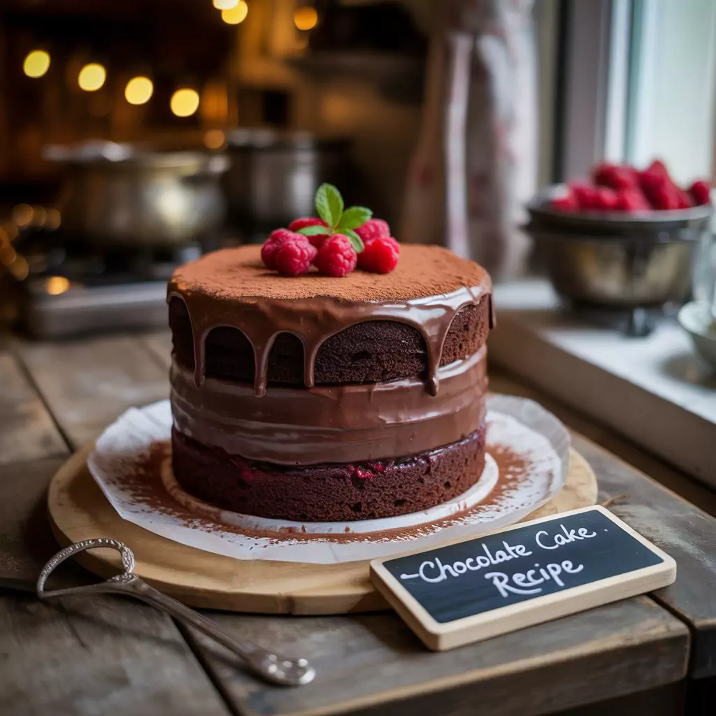 Chocolate Cake Recipe – The Only Cake You’ll Ever Need 3 Bakery-style chocolate cake recipe topped with smooth ganache