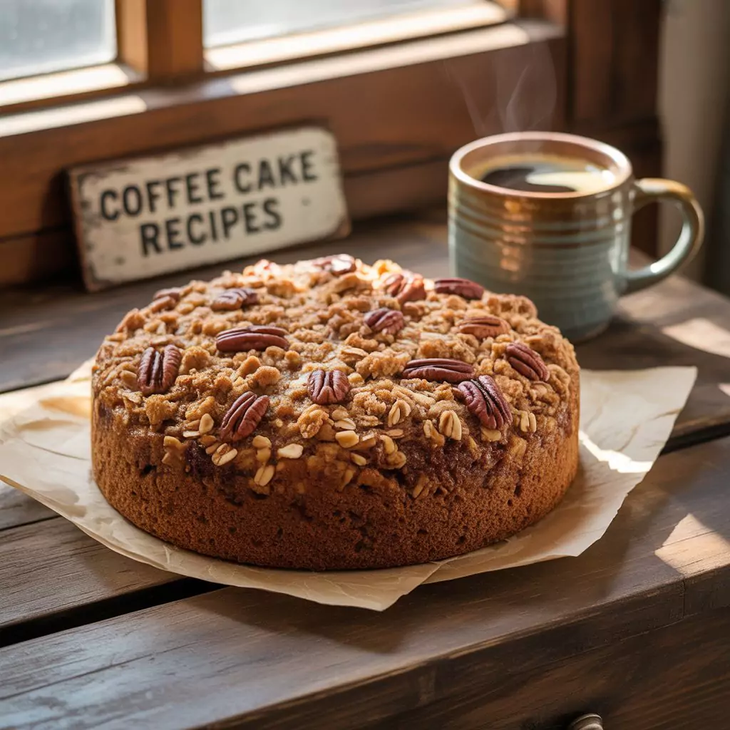 Coffee Cake Recipes – The Perfect Treat for Any Occasion 4 Easy coffee cake recipe served with a hot cup of coffee for breakfast
