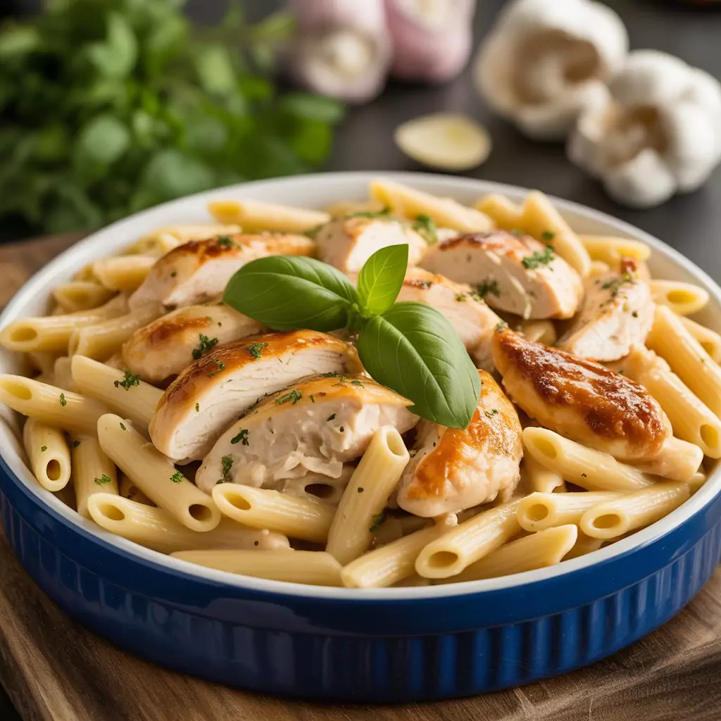 Fresh homemade pasta dough rolled out on a wooden surface