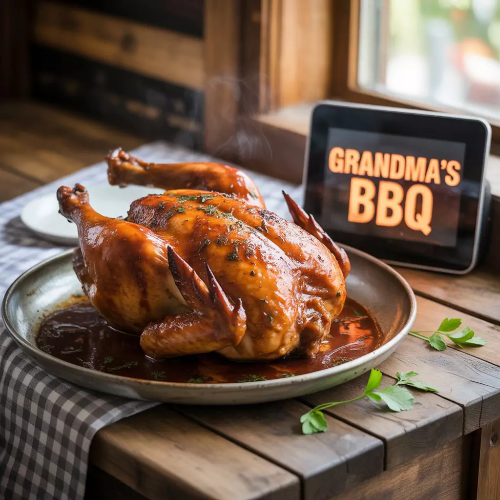 BBQ Chicken Recipe – Juicy, Smoky & Perfectly Grilled 3 Charred BBQ chicken legs cooking on an outdoor grill