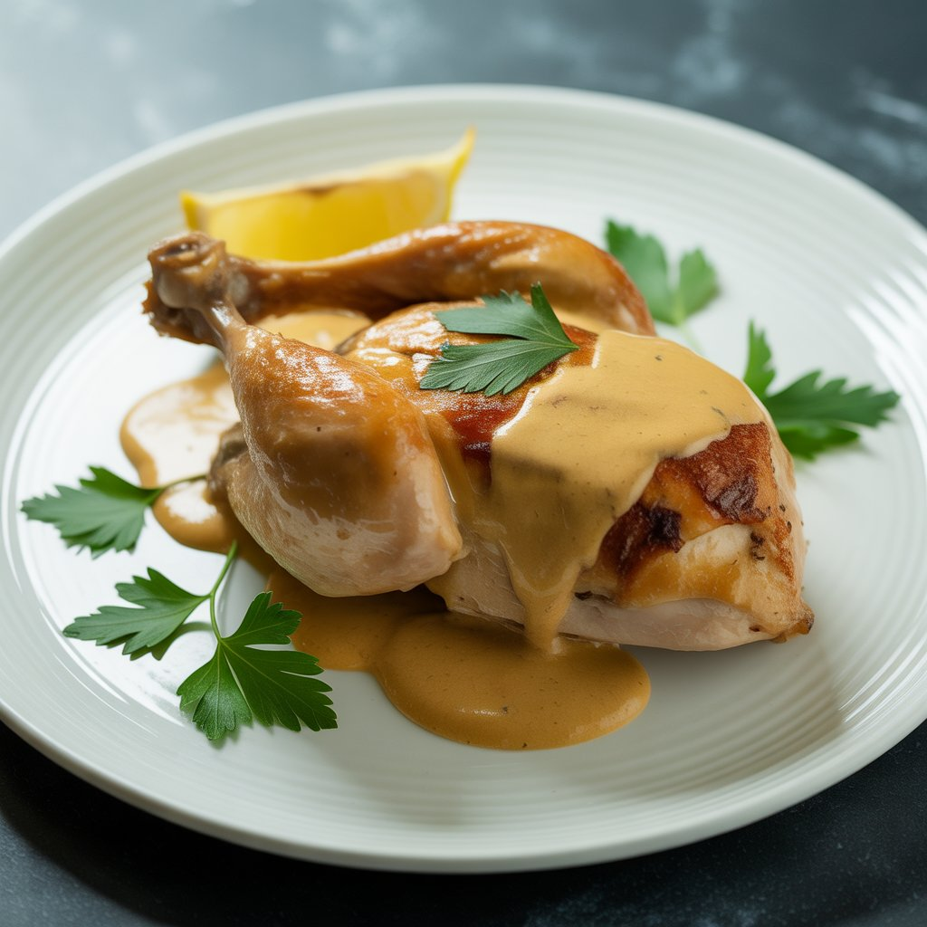 Chicken with Mustard Cream Sauce – A Rich & Easy One-Pan Dinner 3 One-pan chicken with rich mustard cream sauce and herbs