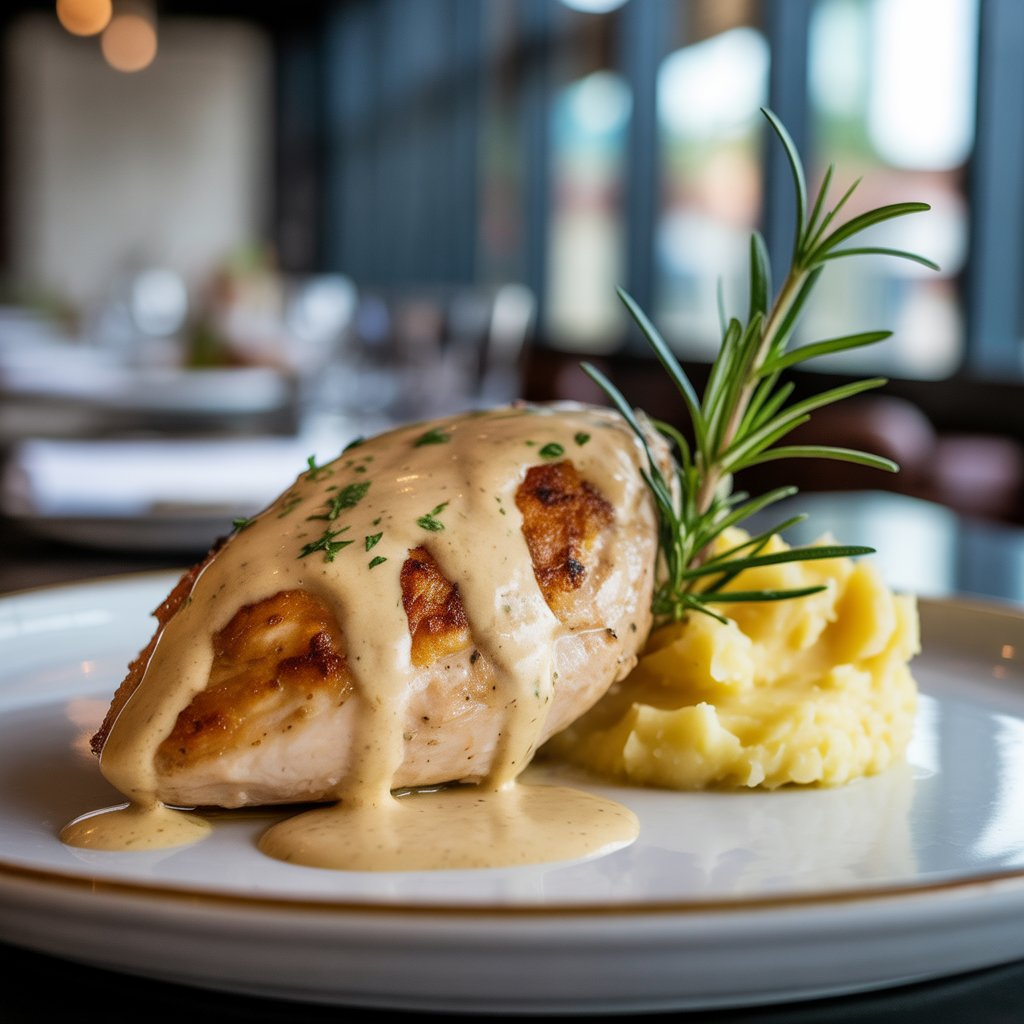 Chicken with Mustard Cream Sauce – A Rich & Easy One-Pan Dinner 4 Plated chicken in mustard cream sauce served with vegetables