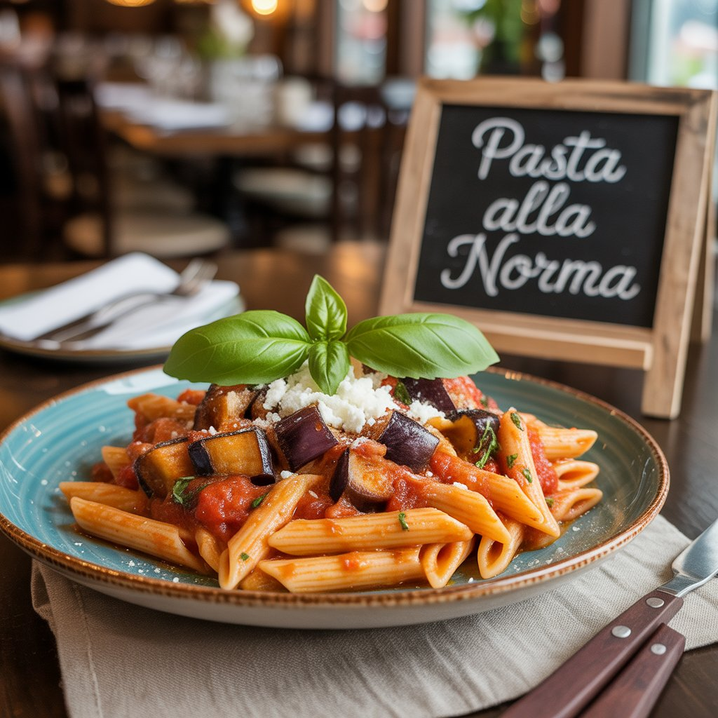 Pasta alla Norma – A Classic Sicilian Eggplant Pasta Recipe 2 Authentic Pasta alla Norma with eggplant and fresh basil