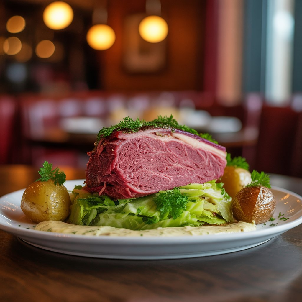 Corned Beef and Cabbage Recipe – A Classic Irish Comfort Dish 4 Hearty corned beef with boiled cabbage and potatoes