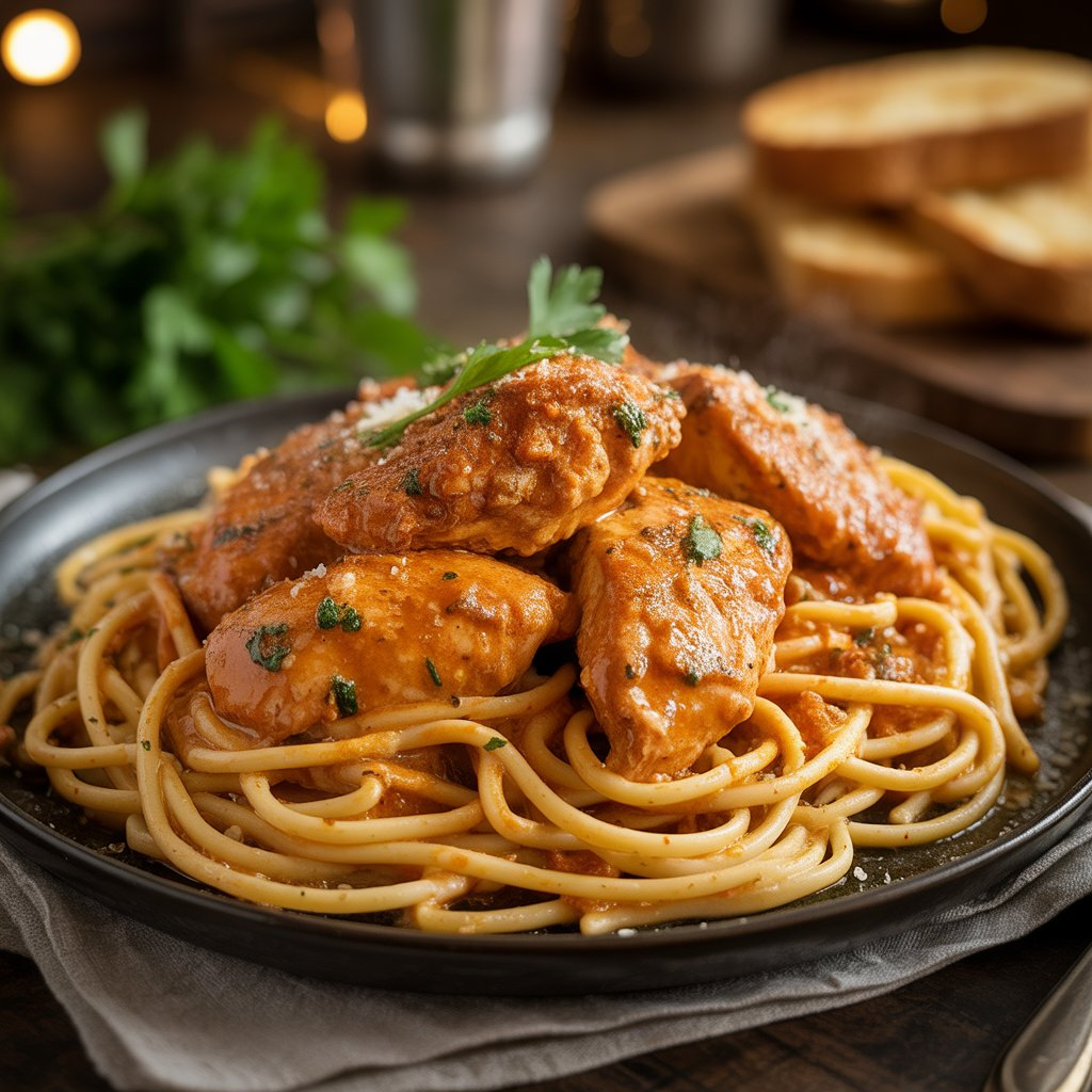 Honey Mustard Curry Chicken Recipe – Easy, Flavorful One-Pan Dinner 2 Honey mustard curry chicken garnished with fresh herbs