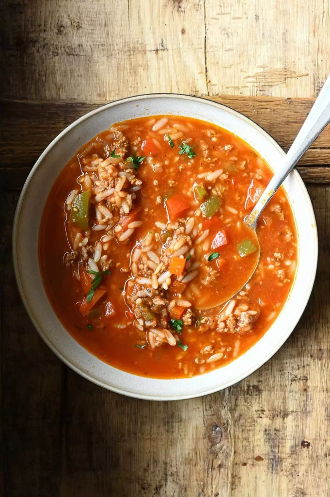 Stuffed Pepper Orzo Soup Recipe 3 Stuffed Pepper Orzo Soup Recipe